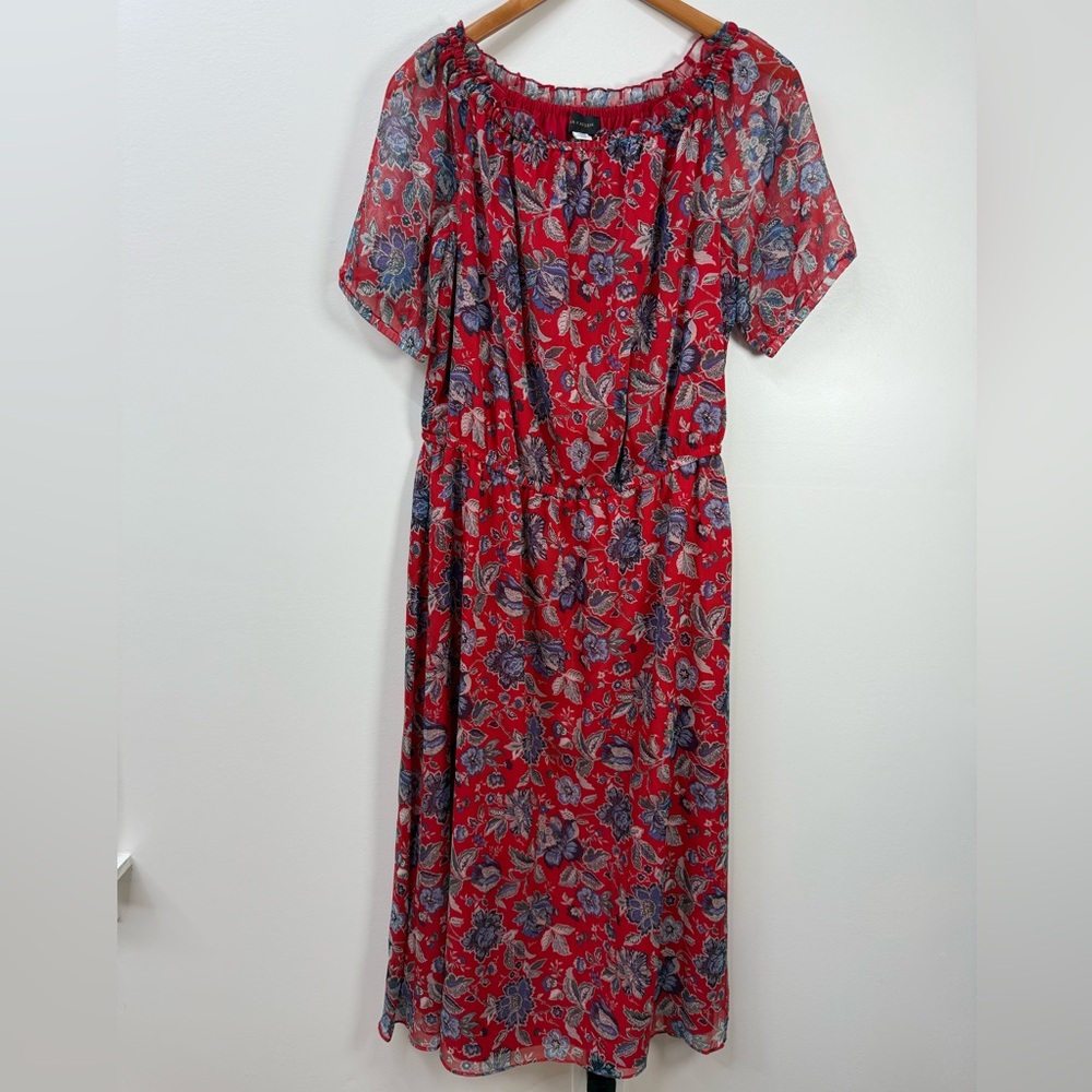 NEW ! AVA & AIDEN Floral Off-Shoulder Summer Beach Dress size L - Picture 3 of 12